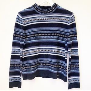 ST JOHN Sport Marie Gray mock turtleneck sweater